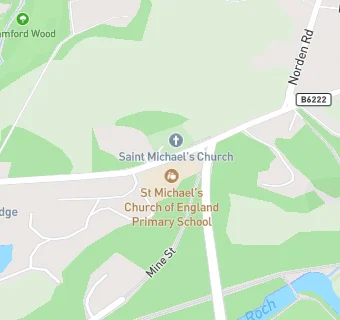 map for St Michael's Church of England Primary School, Bamford