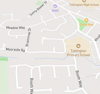 map for Tottington County Primary School