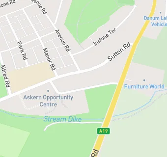 map for Askern Miners Welfare Club