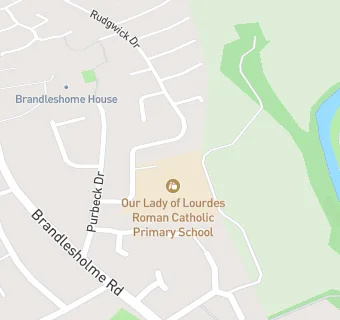 map for Our Lady of Lourdes Roman Catholic Primary School, Bury