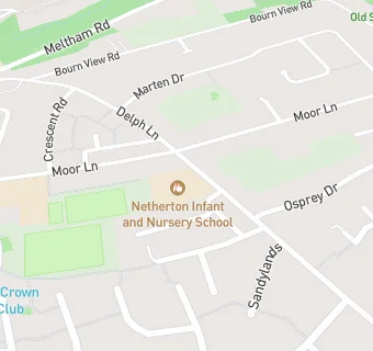 map for Netherton Infant and Nursery School