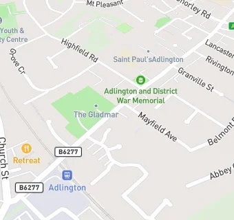 map for Adlington Community Centre