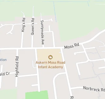 map for Askern Moss Road Infant School