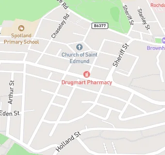 map for Ashworth Street Surgery