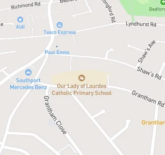 map for Our Lady of Lourdes Catholic Primary School