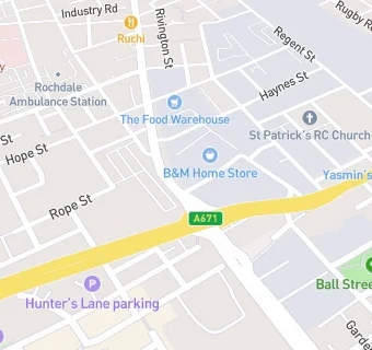 map for B&M Bargains (old B&Q Surpluss Site)