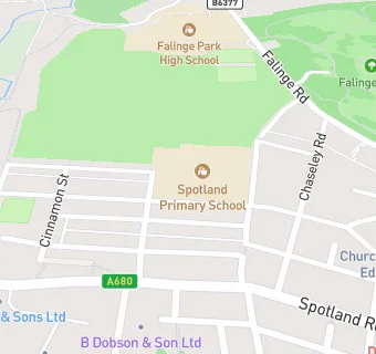 map for Spotland Primary School