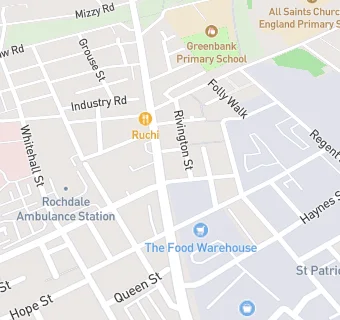 map for Whitworth Road Cafe