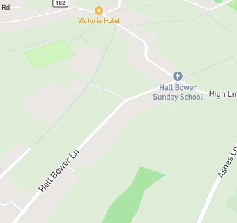 map for Hall Bower Cricket Club