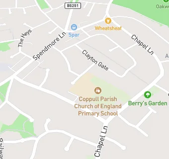 map for Coppull Parish Church of England Primary School