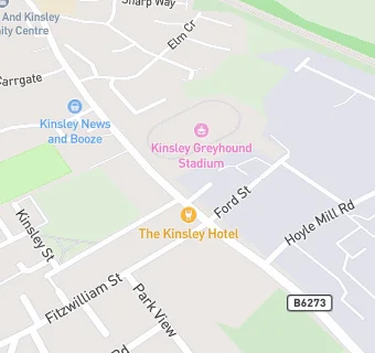 map for Kinsley Greyhound Stadium Ltd