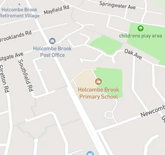 map for Holcombe Brook Primary School