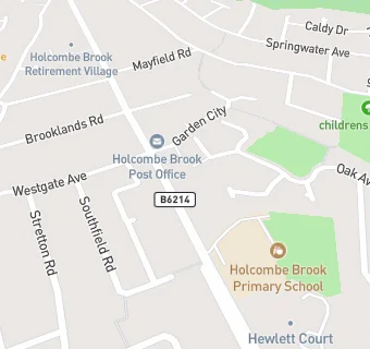 map for Holcombe Brook Primary School