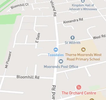 map for Moorends Post Office