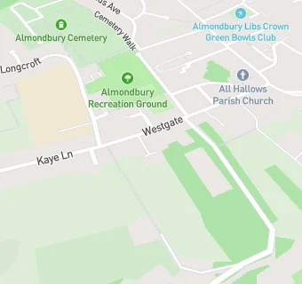 map for Almondbury Bowling Club