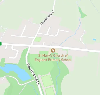 map for St Mary's Church of England Primary School, Hawkshaw