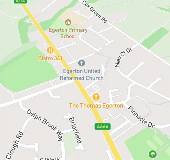 map for Egerton United Reformed Church