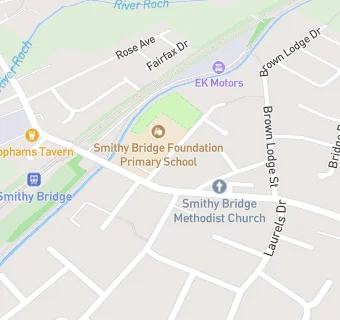 map for Smithy Bridge Foundation Primary School