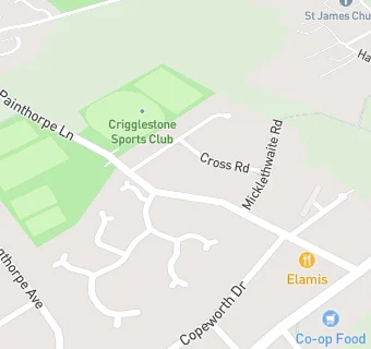 map for Crigglestone Sports Club