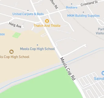 map for Meols Cop High School