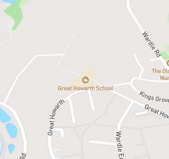 map for Great Howarth School