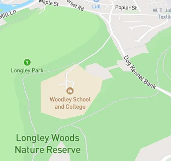 map for Woodley School and College