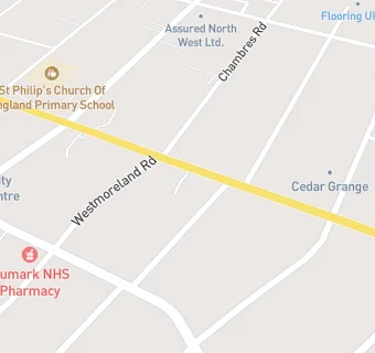 map for Cumberland House Surgery