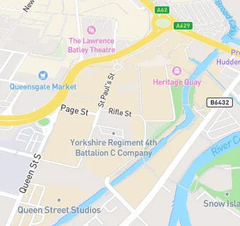 map for Huddersfield Territorial Army Centre