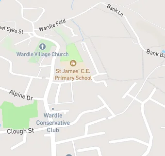 map for St James' Church of England Primary School