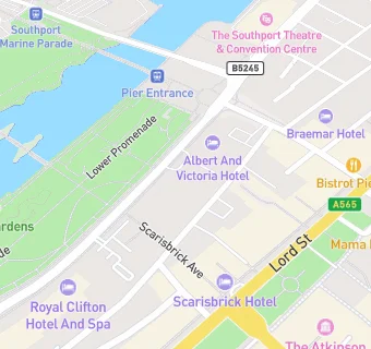 map for AV (Albert & Victoria Hotel)