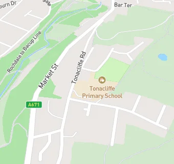 map for Tonacliffe Primary School