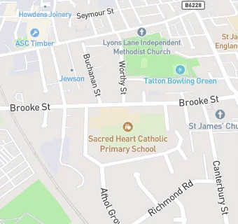 map for Sacred Heart Catholic Primary School, Chorley