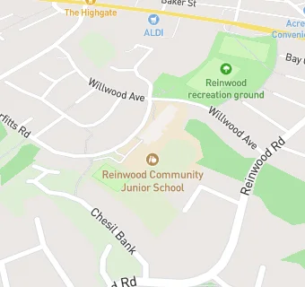 map for Reinwood Infant and Nursery School