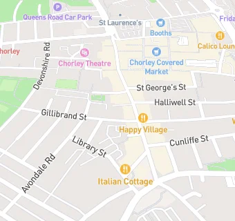 map for The Chorley Surgery 