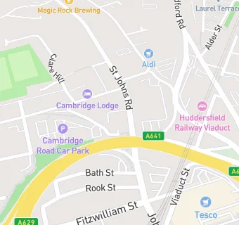 map for Huddersfield Elim Pentecostal Church