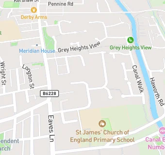 map for St James C Of E Primary School