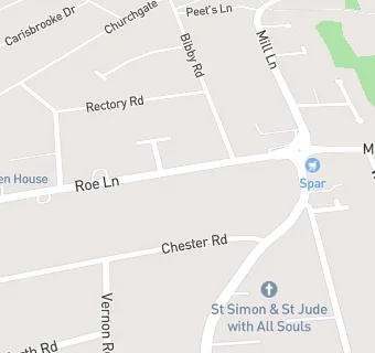 map for Roe Lane Surgery