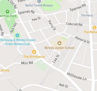 map for Birkby Junior School