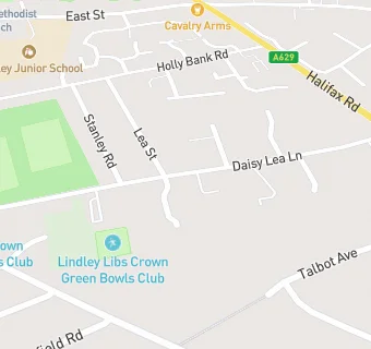 map for Lindley Bowling Club