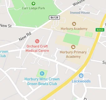 map for Horbury Working Members Club