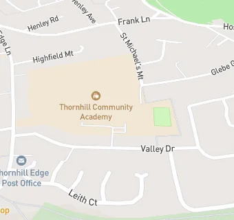 map for The Community Science College at Thornhill