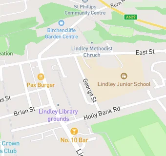 map for Lindley Junior School