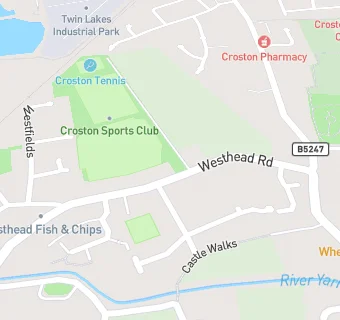 map for Croston Sports Club