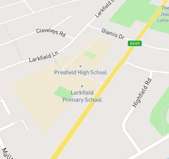 map for Larkfield Primary School