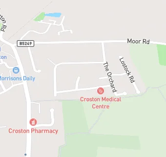 map for Croston Medical Centre