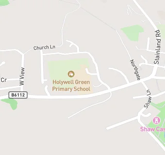 map for Holywell Green Primary School