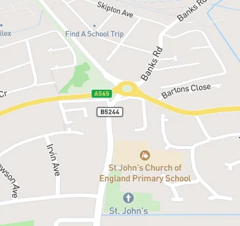 map for St John's Church of England Primary School