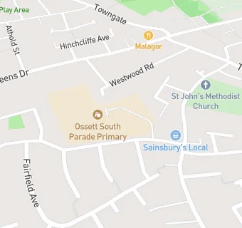 map for Ossett South Parade Primary