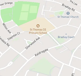 map for St Thomas CE (VC) Primary School