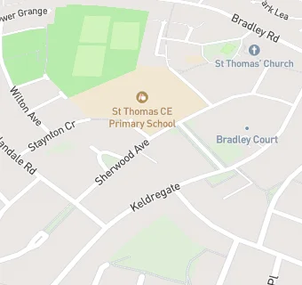 map for St Thomas Ce Vc Primary School